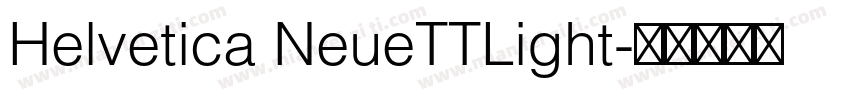 Helvetica NeueTTLight字体转换
